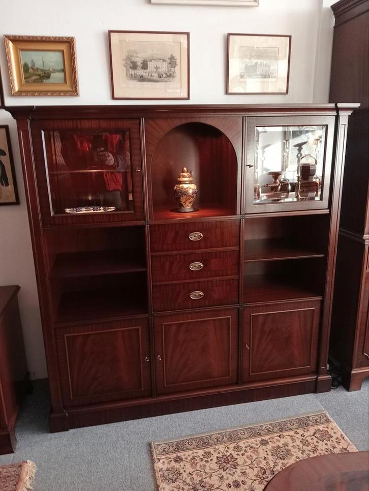 Heldense Exclusief Mahonie Vitrine Nieuw!, Huis en Inrichting, Kasten | Vitrinekasten, Nieuw, 100 tot 150 cm, 100 tot 150 cm, 25 tot 50 cm