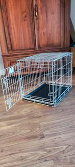 Hondenbench grijs gegalvaniseerd met stevige onderplaat, Ophalen of Verzenden, Zo goed als nieuw