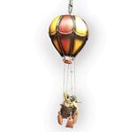 Vintage luchtballon met passagiers hang decoratie 2204, Gebruikt, Ophalen of Verzenden