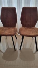 4 De Bommel eetstoelen, cognackleur, Ophalen, Gebruikt, Vijf, Zes of meer stoelen