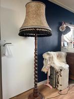 Mooie vintage varkensblaas lamp, Ophalen, Gebruikt, Vintage, Hout