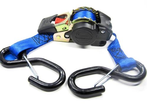 Spanband met zekering Automatische Sjorband Aanbieding!, Auto diversen, Aanhangwagen-onderdelen, Nieuw, Ophalen of Verzenden