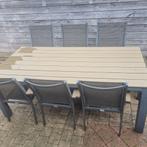 Tuintafel met 6 stoelen, Ophalen, Gebruikt, 6 zitplaatsen, Tuinset
