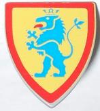 Lego Castle Schild 1x Lion Knights / Crusaders Driehoekig Ge, Ophalen of Verzenden, Zo goed als nieuw, Losse stenen, Lego