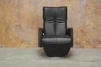 ZGANieuw zwarte leren Leolux Kepler relaxfauteuil electrisch, Leolux, Leolux, Design, 75 tot 100 cm