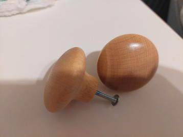 6 Houten Ladeknoppen - Prima Staat! beschikbaar voor biedingen