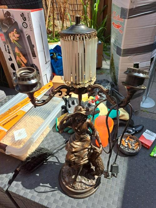 bronzen schemerlamp Italiaans., Antiek en Kunst, Antiek | Lampen, Ophalen