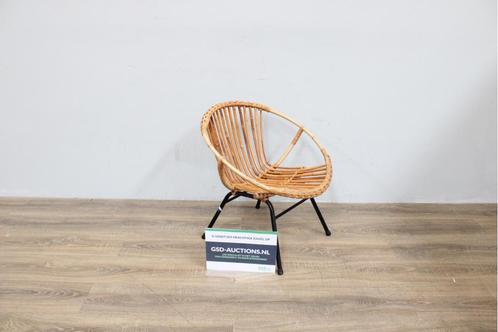 Vintage Rotan RoHe Fauteuil, Huis en Inrichting, Stoelen, Gebruikt, Ophalen of Verzenden
