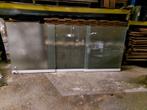 3 delige schuifwand, 3 x90x103cm incl. geleiders, Ophalen, Gebruikt, 80 tot 120 cm, Glasplaat