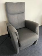 Prominent sta op relax stoel grijs stof in goede staat!, Minder dan 75 cm, Stof, Ophalen of Verzenden, Zo goed als nieuw