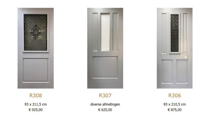 Nieuwe Hardhouten Voordeuren vanaf € 475,00, Doe-het-zelf en Verbouw, Deuren en Horren, Nieuw, Buitendeur, Ophalen