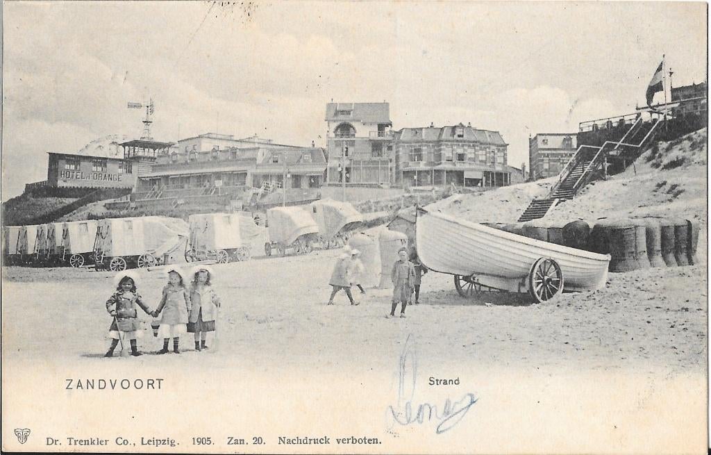 Zandvoort strand, Verzenden, Voor 1920, Gelopen, Noord-Holland