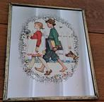 Spiegel met print van kunstenaar Norman Rockwell., Ophalen of Verzenden, Zo goed als nieuw, Rechthoekig, Minder dan 100 cm
