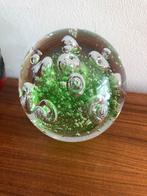 Presse - papier prespapier glas groen met bubbels, Ophalen of Verzenden