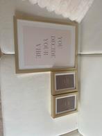 Set van 1 grote en 5 kleine  Gouden Lijsten met Prints, Ophalen, Zo goed als nieuw, Print, Minder dan 50 cm