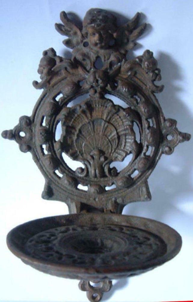 Wandkandelaar Opklapbaar Kandelaar Cherubijntje Antiek, Huis en Inrichting, Woonaccessoires | Kandelaars en Kaarsen, Zo goed als nieuw