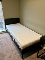 IKEA Slattum bed - zwart inclusief matras 90x200 cm, Ophalen, Gebruikt, 90 cm, Eenpersoons