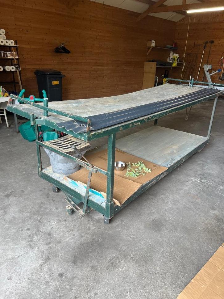 Oude bloemen veiling kar veilingkar stelling magazijnkar, Doe-het-zelf en Verbouw, Transportwagens, Gebruikt, Transportkar, Ophalen