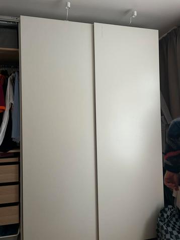 2 Schuifdeuren- 2x 150 x 236 cm wit.