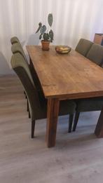 Robuuste houten eettafel, Ophalen, Gebruikt, 50 tot 100 cm, Landelijk