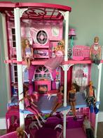 Barbie Huis Matel met Lift & Geluid - 110cm met roze auto, Ophalen, Gebruikt, Barbie