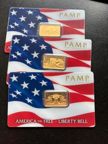 5 gram goud baartjes pamp suisse - buffalo - liberty beschikbaar voor biedingen