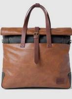 Stijlvolle bruine leren aktetas/rugzak, Ophalen of Verzenden, Nieuw, Overige merken, 30 tot 45 cm