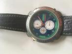 Benetton chronograph horloge, Overige merken, Overige materialen, Leer, Polshorloge