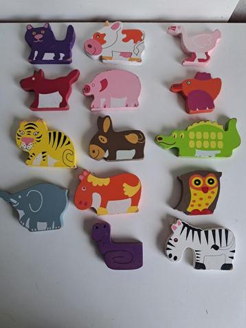 Houten Dieren Set - 14 Stuks beschikbaar voor biedingen