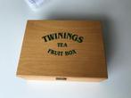 Houten theedoos met 6 vakjes Twinings, Ophalen, Zo goed als nieuw