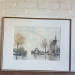 Aquarel Haven van Hoorn Jaap de Vries 1977, Ophalen