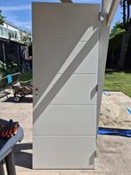 Witte Cando stompe Boarddeur met freesstrepen, Doe-het-zelf en Verbouw, Deuren en Horren, Ophalen, Gebruikt, 80 tot 100 cm, Binnendeur