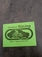 3666 Maandblad Racing - Vintage Sticker, Verzamelen, Ophalen of Verzenden