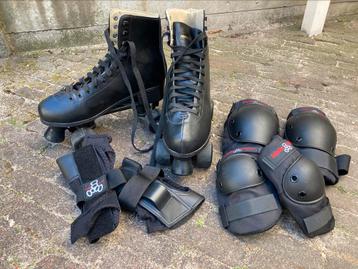 Roces rolschaatsen, zwart, maat 42, inclusief protectie  beschikbaar voor biedingen