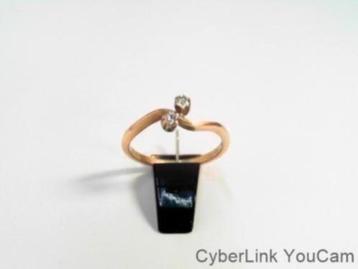 319035 Gouden 14K Diamanten Slagring Maat: 16,5 beschikbaar voor biedingen