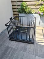 opklapbare box zwart met kraaltjes, Kinderen en Baby's, Boxen, Ophalen of Verzenden, Gebruikt, Boxkleed