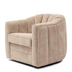 Rivièra Maison Fauteuil St. Lewis Swivel, Soft Walnut, Ophalen, Minder dan 75 cm, Zo goed als nieuw, Stof