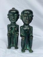 Unieke Bronzen Bruidspaar Beeldjes uit Borneo, Ophalen