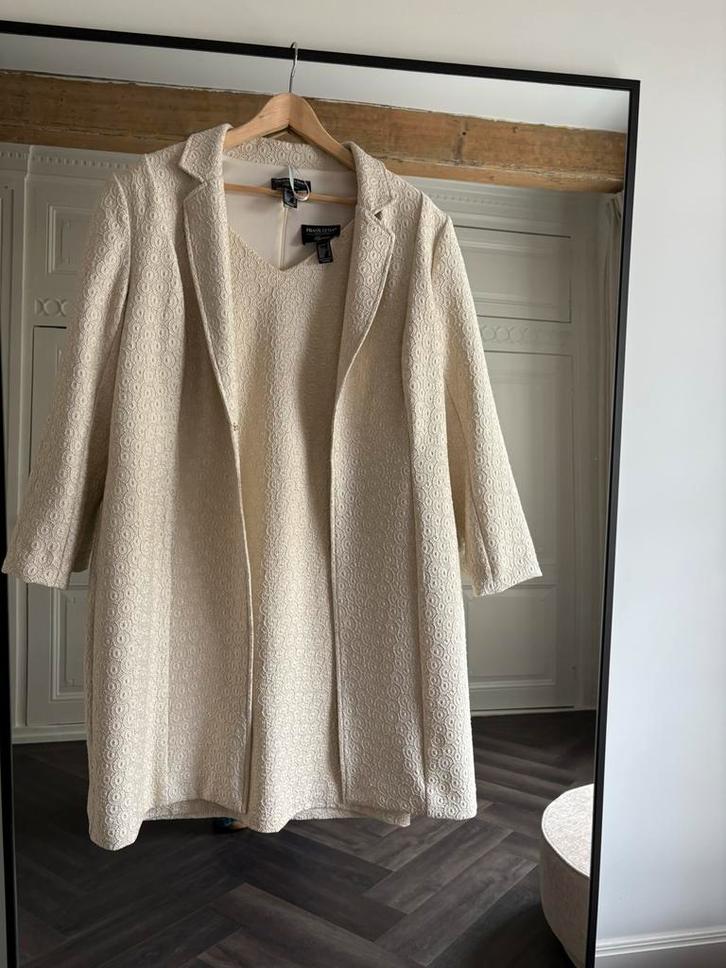 Frank Lyman set jurk + jas mantel maat 46, Kleding | Dames, Gelegenheidskleding, Zo goed als nieuw, Overige typen, Maat 46/48 (XL) of groter