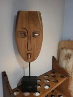 Houten Afrikaans Masker op Standaard, Ophalen of Verzenden