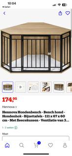 Honden bench hoek zgan, Dieren en Toebehoren, Hondenhokken, Ophalen, Zo goed als nieuw, 110 cm of meer, 100 cm of meer