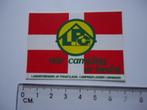 sticker Camping Denemarken caravan camper auto retro vintage, Verzamelen, Stickers, Verzenden