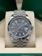 Rolex Datejust 41 Grey Dial | Fluted | Jubilee | Nieuw, Staal, Polshorloge, Nieuw, Ophalen of Verzenden