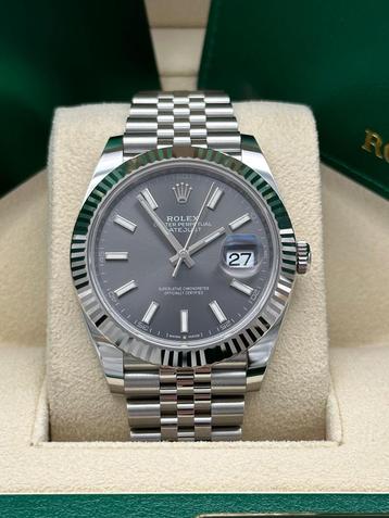 Rolex Datejust 41 Grey Dial | Fluted | Jubilee | Nieuw beschikbaar voor biedingen