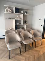 6 Richmond Interiors Indigo Velvet Khaki Eetkamerstoelen, Huis en Inrichting, Stoelen, Ophalen, Zo goed als nieuw, Overige kleuren