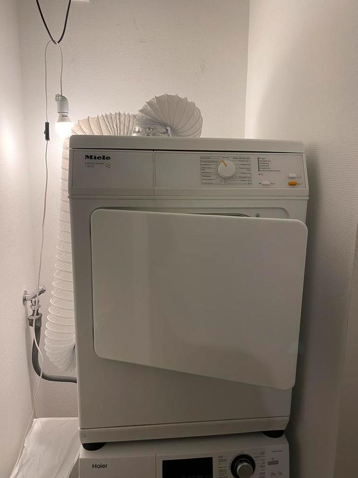 Droger Miele, Witgoed en Apparatuur, Wasdrogers, Zo goed als nieuw, Luchtafvoer, Voorlader, 6 tot 8 kg, 85 tot 90 cm, Ophalen of Verzenden