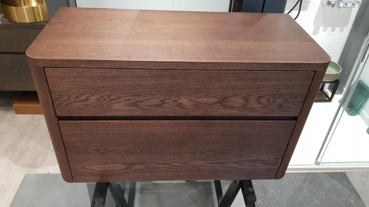 Son! Massief Eiken Houten badmeubel met ronde hoeken! 100cm, Huis en Inrichting, Badkamer | Badkamermeubels, Nieuw, Wastafelkast