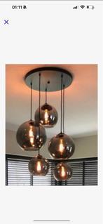 Nieuwe hanglamp met 5 glazen bollen, Ophalen of Verzenden, Nieuw, Glas, Minder dan 50 cm