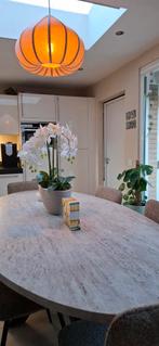 travertin eettafel ovaal 230 cm Richmond interiors, Ophalen, Overige materialen, 100 tot 150 cm, 200 cm of meer