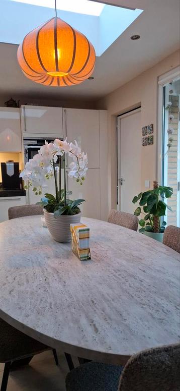 travertin eettafel ovaal 230 cm Richmond interiors beschikbaar voor biedingen